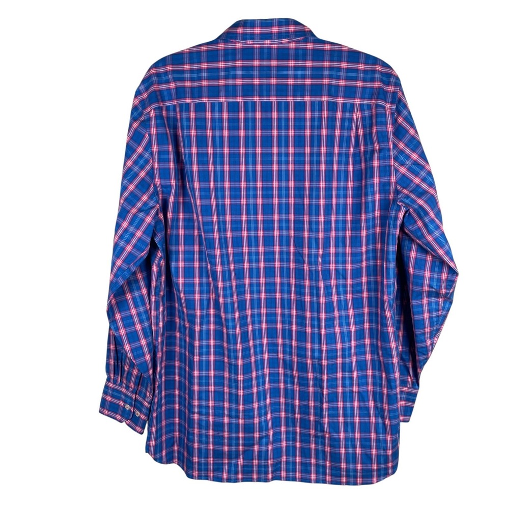 Southern Tide Shirt Mens M Blue Red Plaid Classic Fit Button Down Cotton Pocket - Picture 3 of 5
